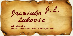 Jasminko Luković vizit kartica